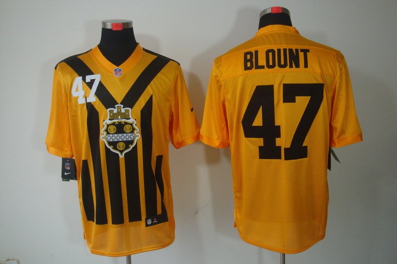 Men 2025 Pittsburgh Steelers #47 Blount yellow Nike Limited NFL Jersey->tampa bay rays->MLB Jersey